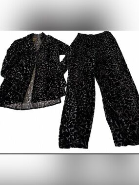 Vintage Silk Blend Sheer Velvet Burnout CoOrd whimsigoth Georgiou Studios Size 8
